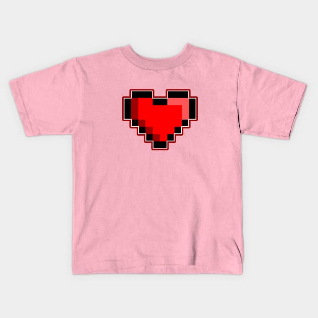 Classic 8-Bit Love by Basement Mastermind Kids T-Shirt by BasementMaster